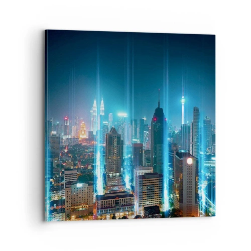 Bild auf Leinwand - Leinwandbild - Auf Berliner Art gegen den Himmel - 70x70 cm