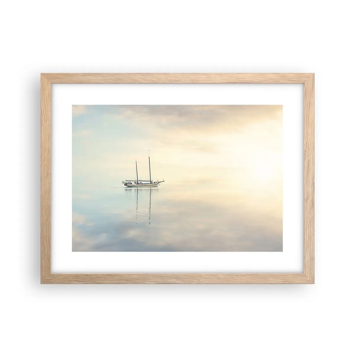 Poster in einem Rahmen aus heller Eiche - Im Meer der Stille - 40x30 cm