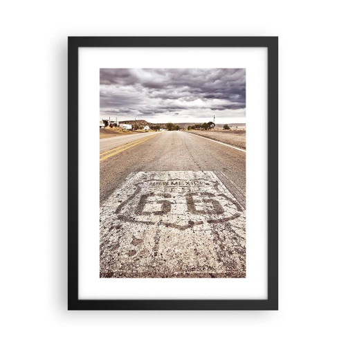 Poster in einem schwarzem Rahmen - Mother Road - eine amerikanische Legende - 30x40 cm
