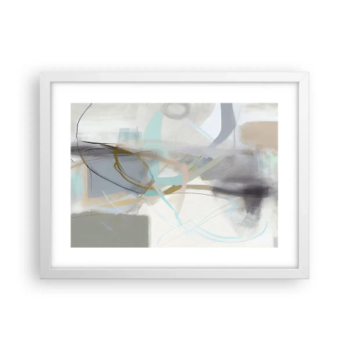 Poster in einem weißen Rahmen - Neblige Abstraktion - 40x30 cm