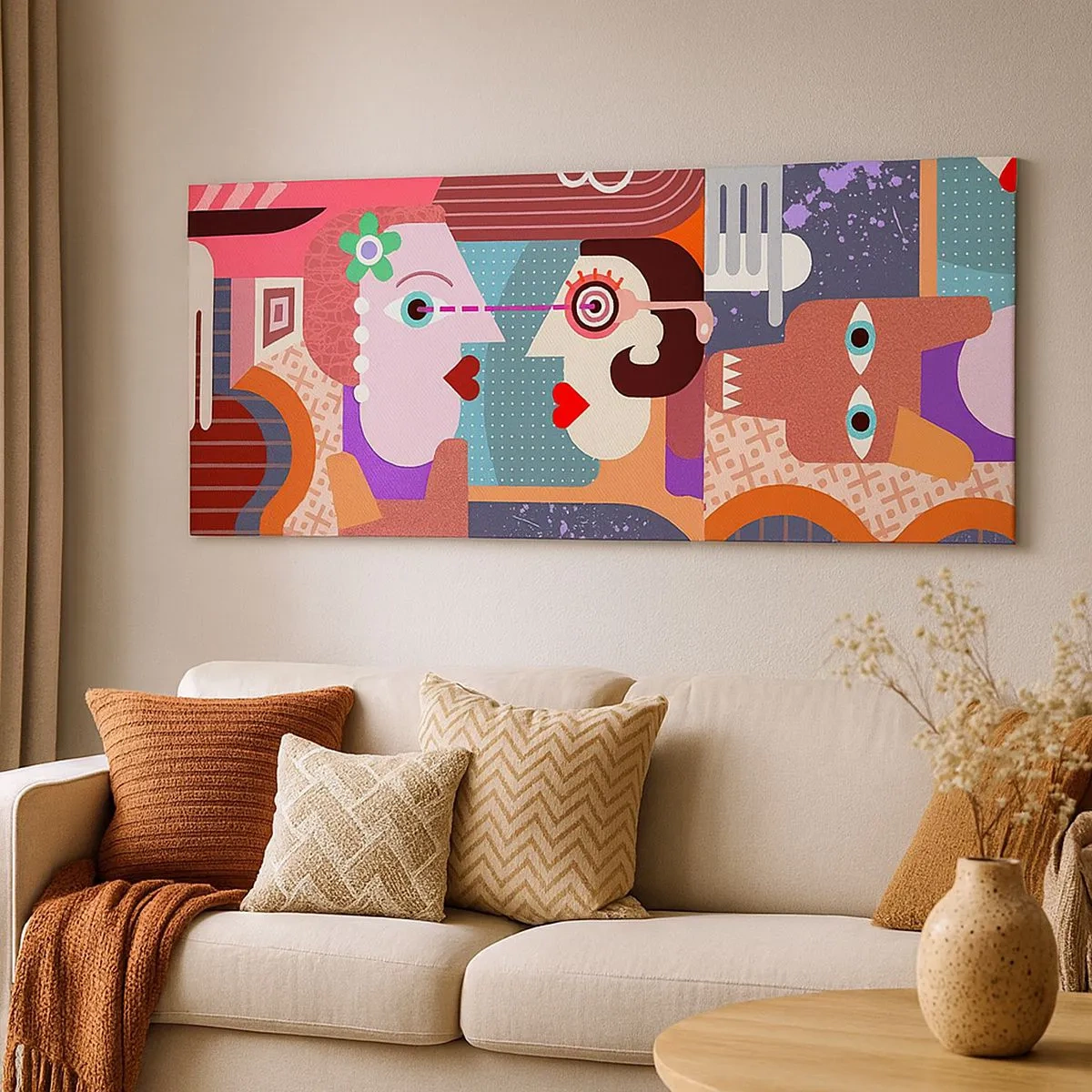 Bild auf Leinwand - Leinwandbild - Augenhöhe - 100x40 cm