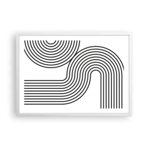 Poster in einem weißen Rahmen - An der Kurve - 70x50 cm