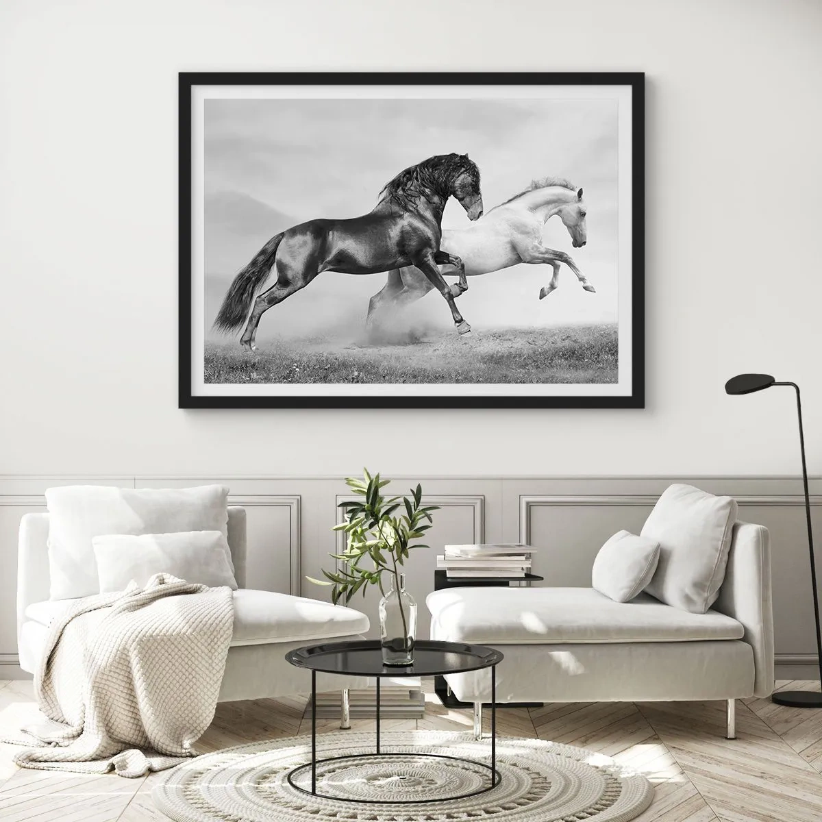 Poster in einem schwarzem Rahmen - Engel und Dämonen - 91x61 cm