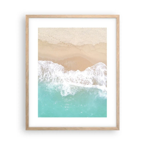 Poster in einem Rahmen aus heller Eiche - Eine streichelnde Berührung - 40x50 cm