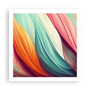 Poster - Regenbogengewebe - 60x60 cm
