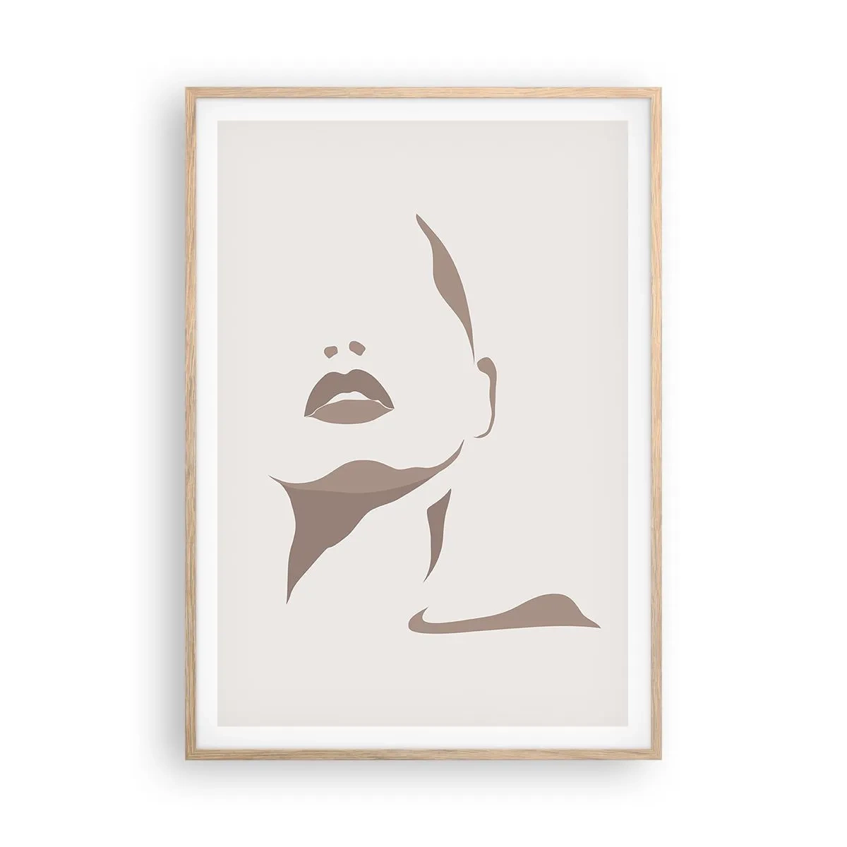 Poster in einem Rahmen aus heller Eiche - Aus Licht und Schatten - 70x100 cm