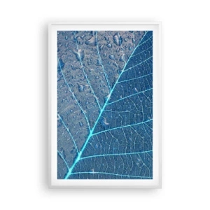 Poster in einem weißen Rahmen - Leben in Blau - 61x91 cm