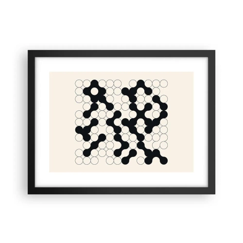 Poster in einem schwarzem Rahmen - Chinesisches Spiel – Variation - 40x30 cm