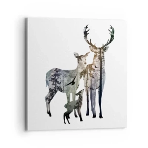 Bild auf Leinwand - Leinwandbild - Familienfotografie - 70x70 cm