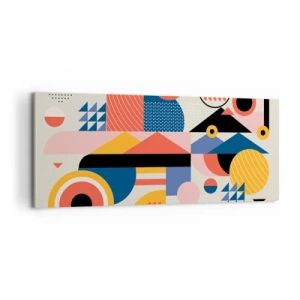 Bild auf Leinwand - Leinwandbild - Komposition: Na, los, spiel! - 100x40 cm