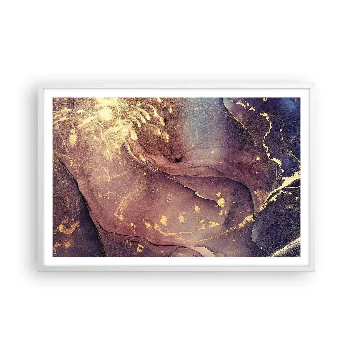 Poster in einem weißen Rahmen - Materie und Geist - 91x61 cm