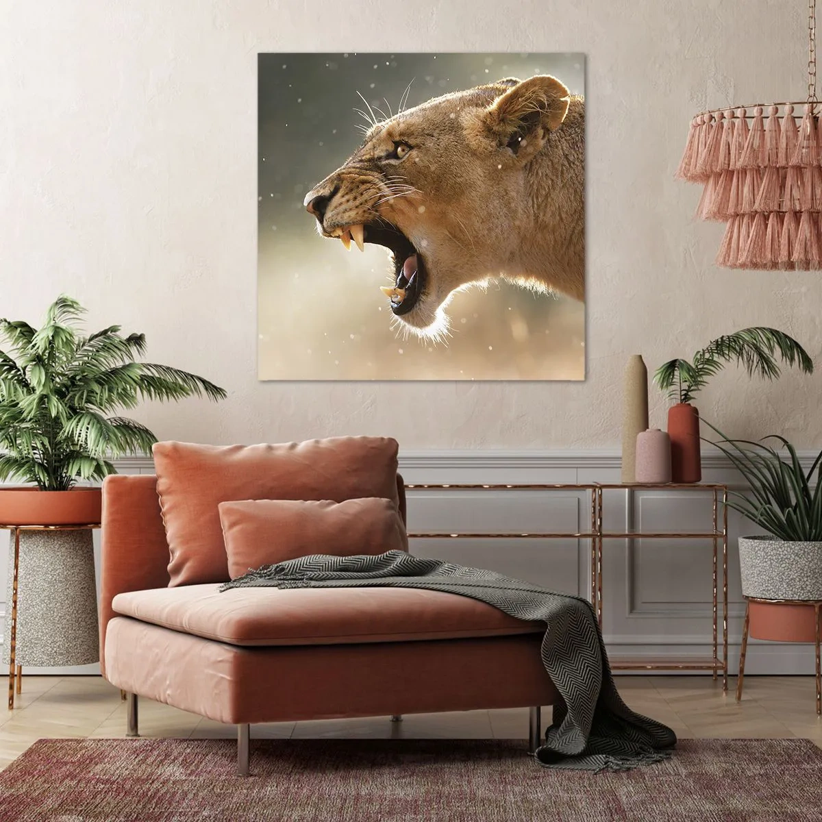 Bild auf Leinwand - Leinwandbild - Versuch, nicht zuzuhören - 50x50 cm