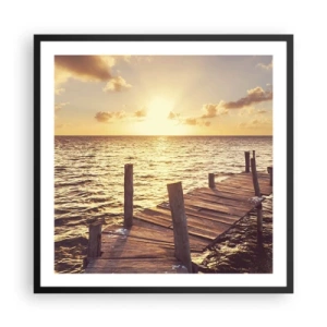 Poster in einem schwarzem Rahmen - Das goldene Land der Sanftmut - 60x60 cm