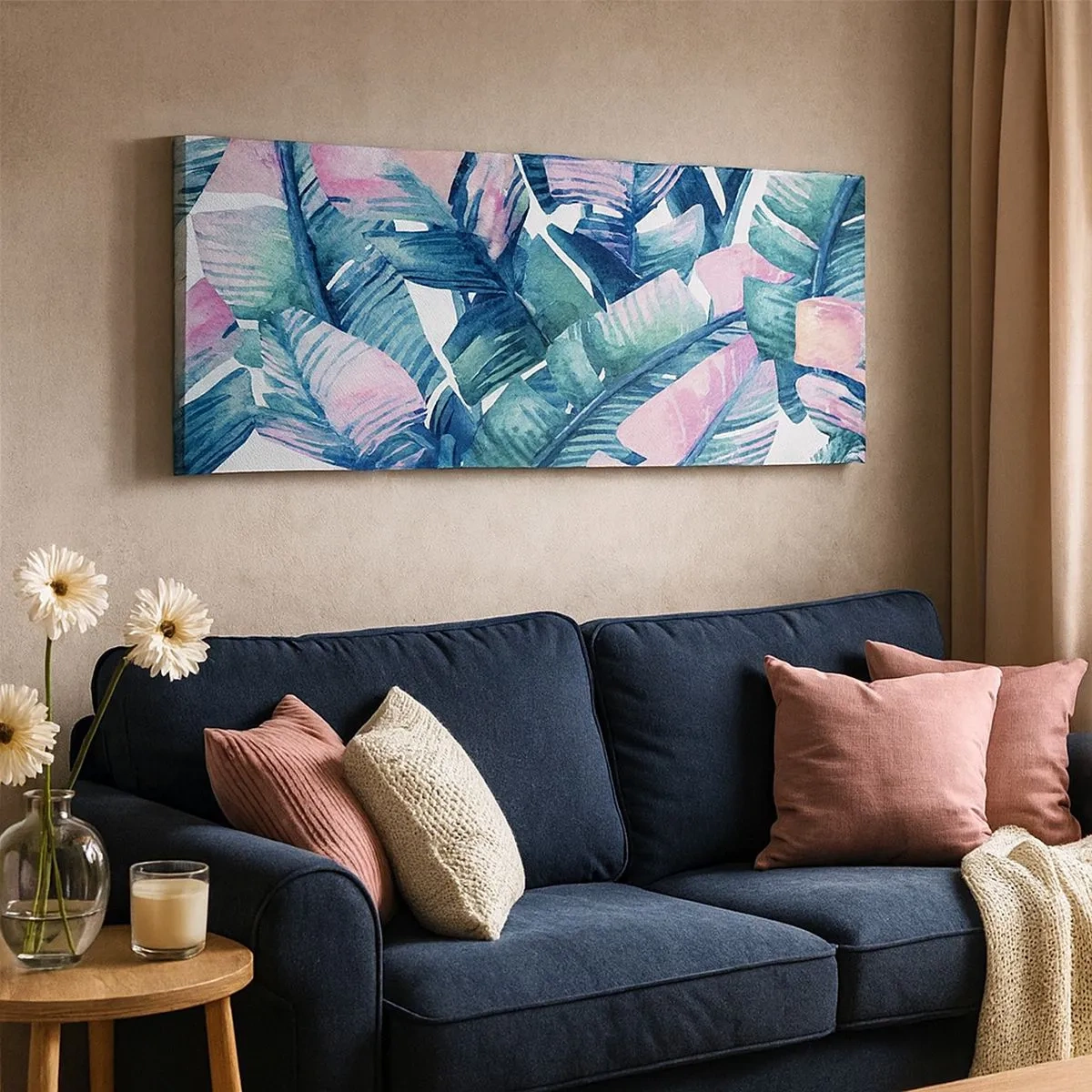 Bild auf Leinwand - Leinwandbild - In einem Bananenhain - 100x40 cm