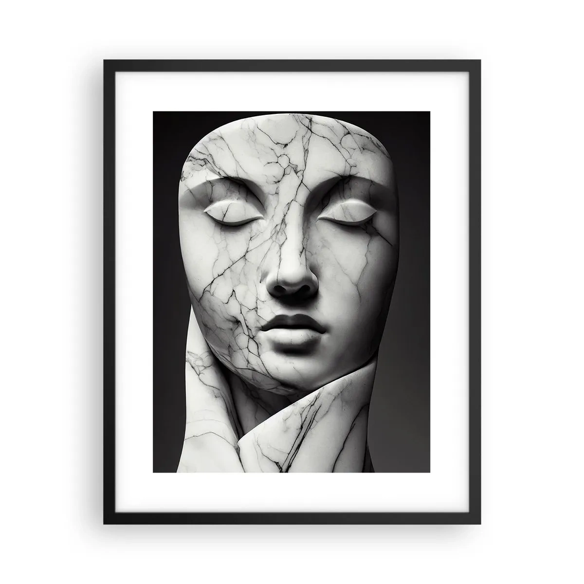 Poster in einem schwarzem Rahmen - Marmorformen - 40x50 cm