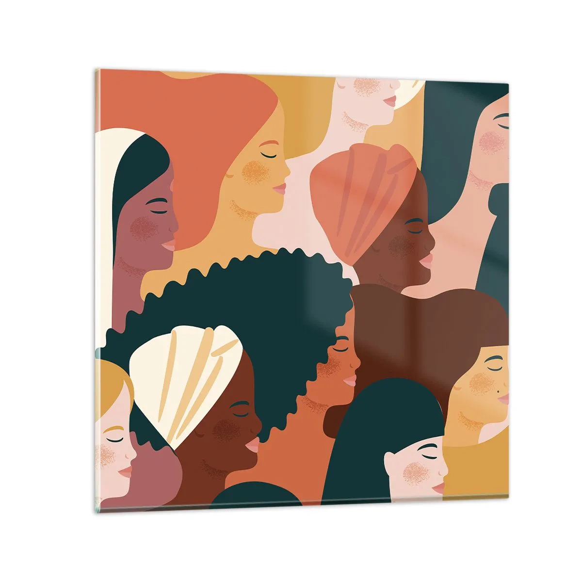 Glasbild - Bild auf glas - Nur Weiblichkeit - 70x70 cm