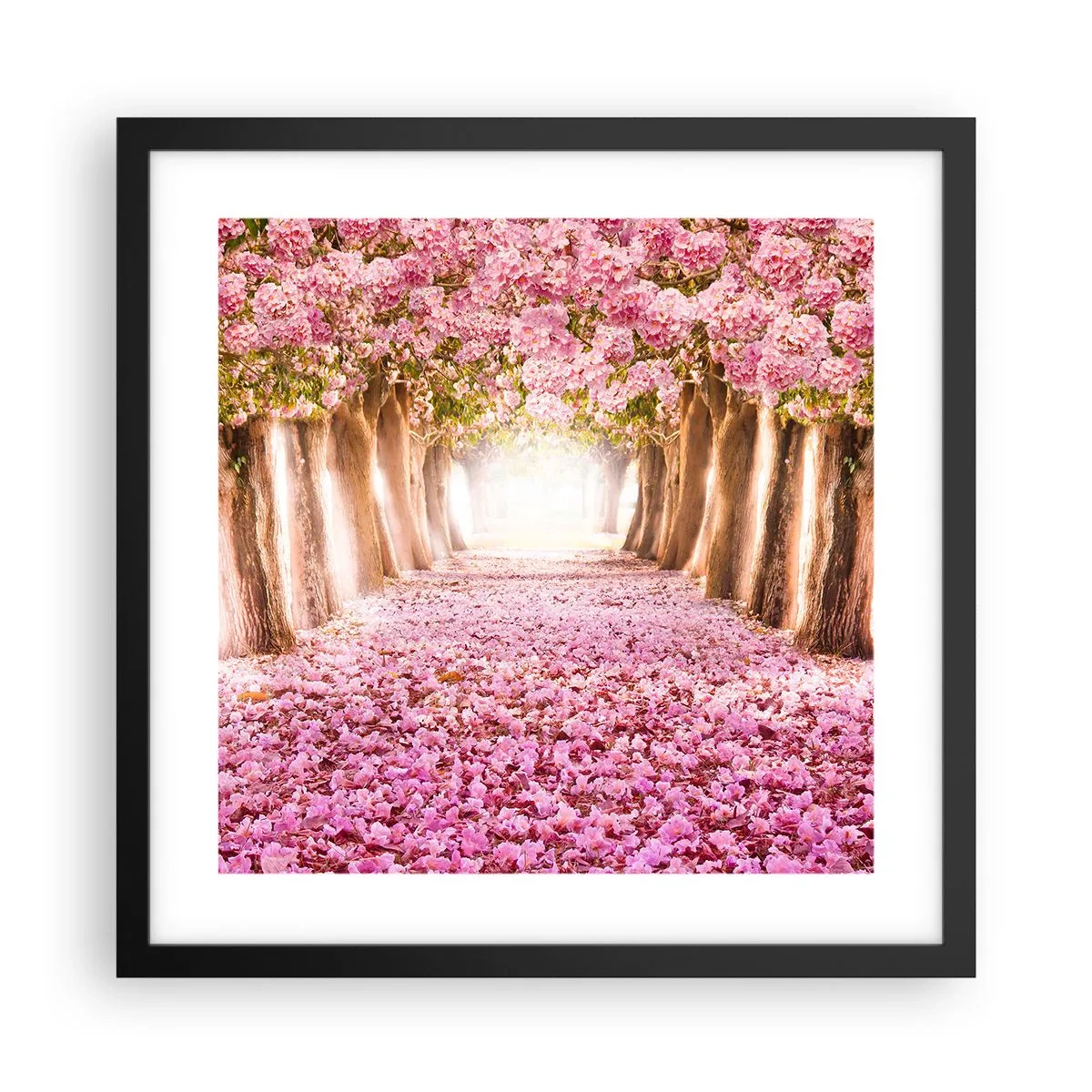 Poster in einem schwarzem Rahmen - Der Weg ins Paradies - 40x40 cm