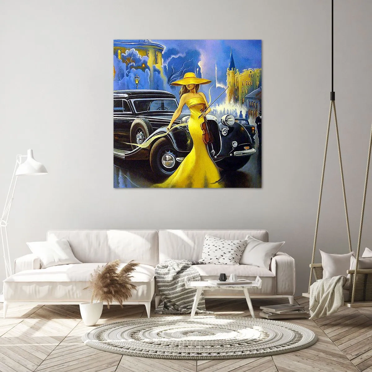 Bild auf Leinwand - Leinwandbild - Nocturne für Violine und Liebe - 50x50 cm