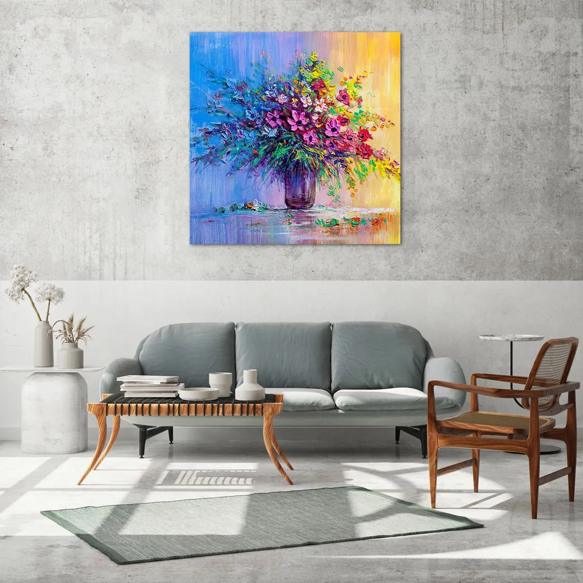 Glasbild - Bild auf glas - Sommergeschenk der Wiese - 40x40 cm