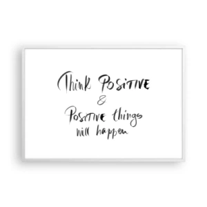 Poster in einem weißen Rahmen - Wie soll man leben? - 100x70 cm