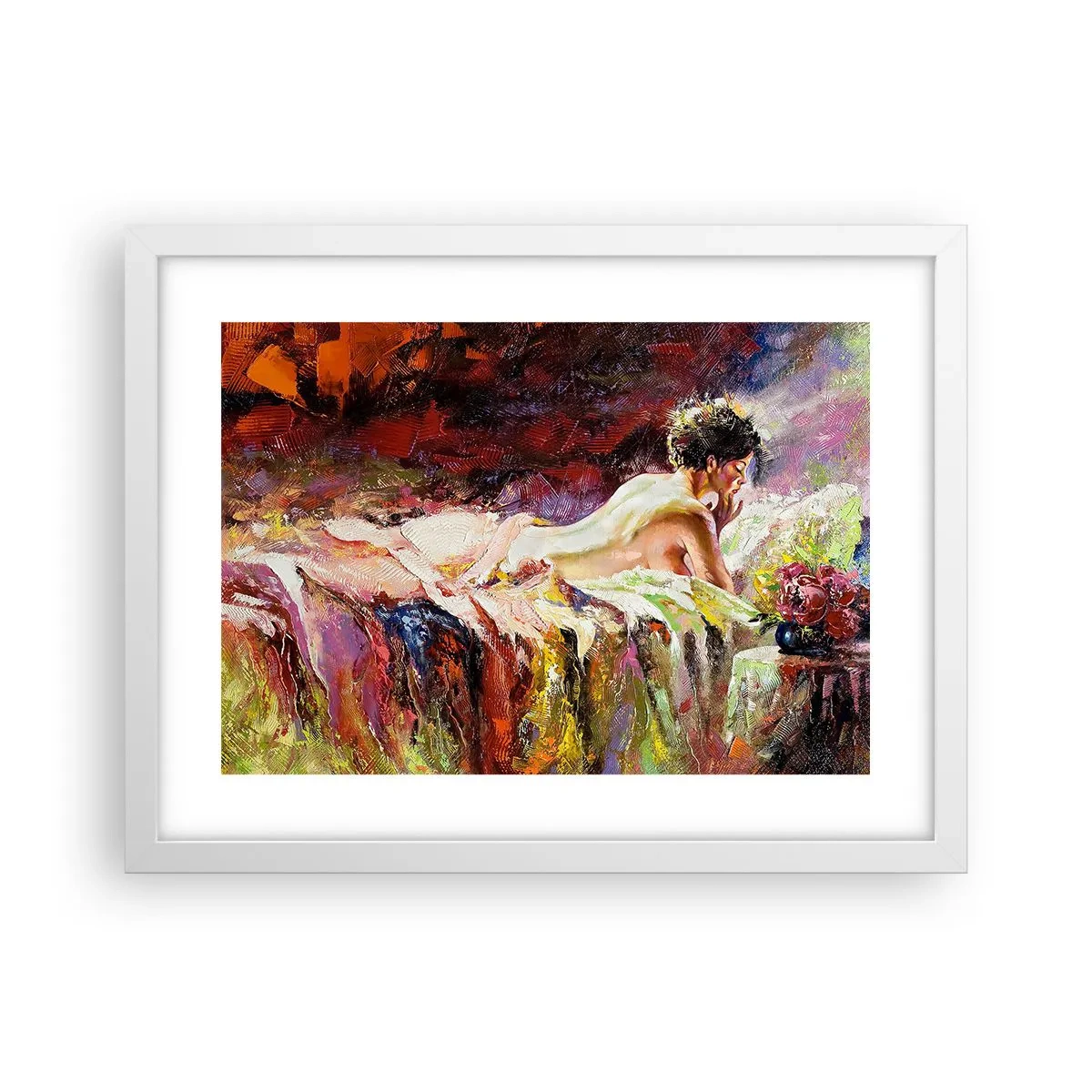 Poster in einem weißen Rahmen - Venus in Gedanken - 40x30 cm