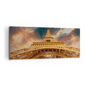 Bild auf Leinwand - Leinwandbild - Wie die Menschheit den Himmel erreichte - 100x40 cm