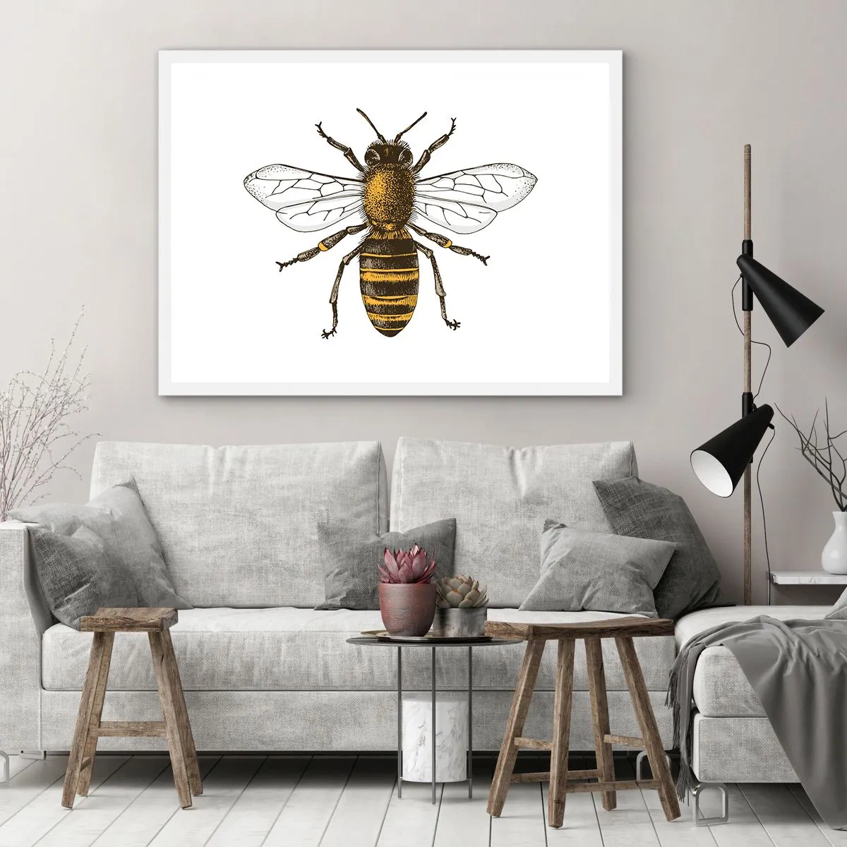 Poster in einem weißen Rahmen - Schön und gut - 40x30 cm