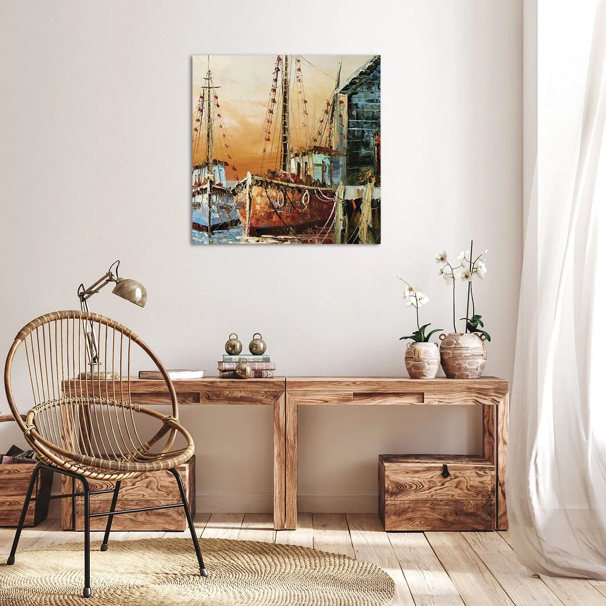 Bild auf Leinwand - Leinwandbild - Friedliche Rückkehr - 30x30 cm
