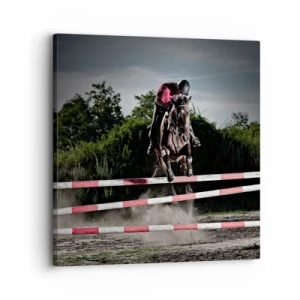 Bild auf Leinwand - Leinwandbild - Gemeinsam zum Sieg - 30x30 cm