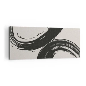Bild auf Leinwand - Leinwandbild - Ausladend und kreisförmig - 100x40 cm