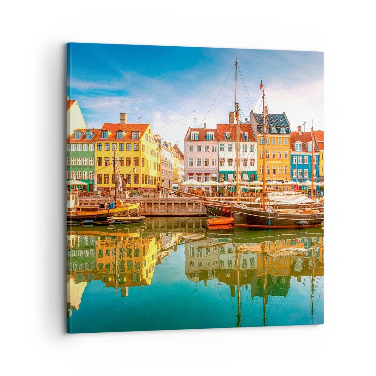 Bild auf Leinwand - Leinwandbild - Glatt wie ein Spiegel über dem Wasser - 60x60 cm