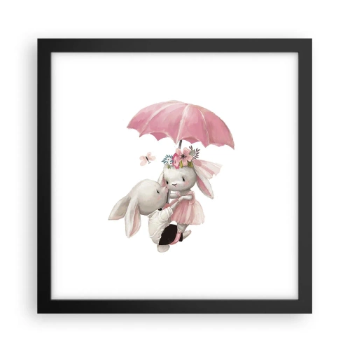 Poster in einem schwarzem Rahmen - Das ist eben Liebe - 30x30 cm
