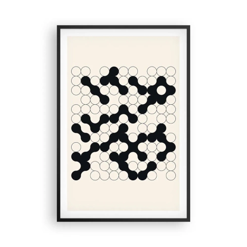 Poster in einem schwarzem Rahmen - Chinesisches Spiel – Variation - 61x91 cm