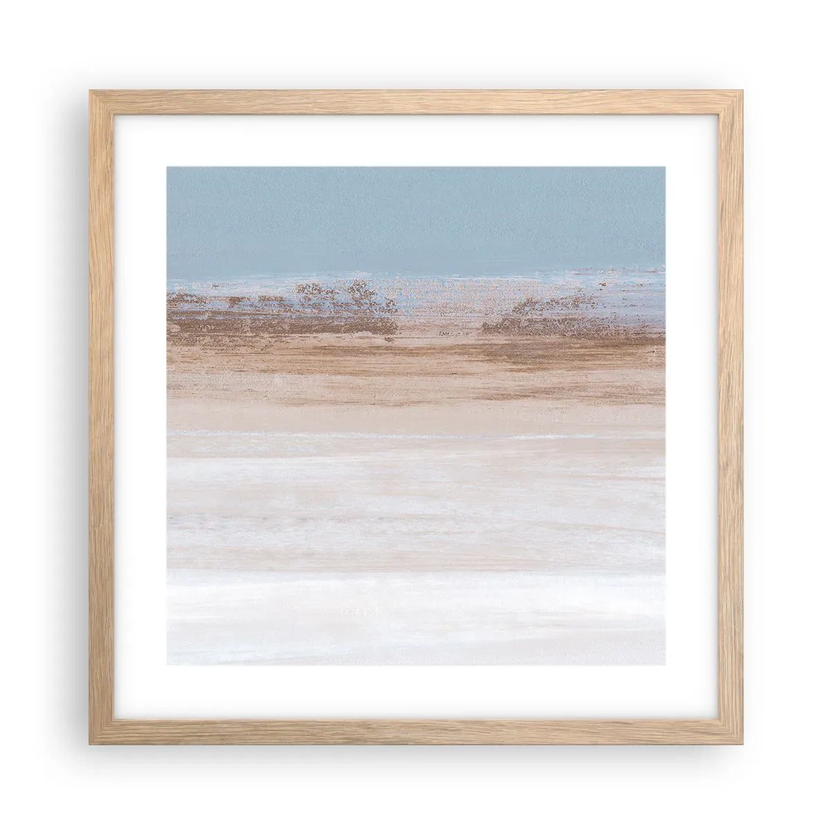 Poster in einem Rahmen aus heller Eiche - Mehrdeutige Landschaft - 40x40 cm