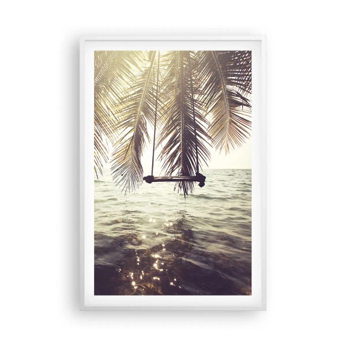 Poster in einem weißen Rahmen - Sie können nach Belieben in den Wolken schwingen - 61x91 cm