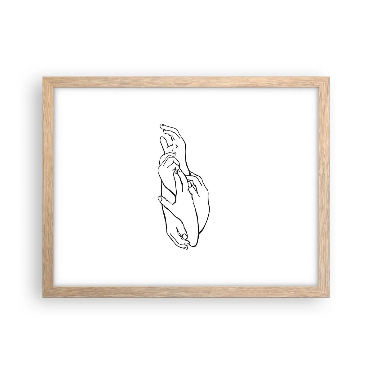 Poster in einem Rahmen aus heller Eiche - Gute Geste - 40x30 cm