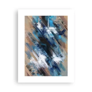Poster - Auf einer blauen Diagonale - 30x40 cm