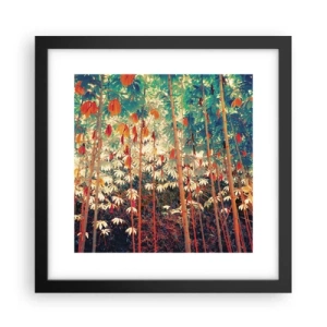 Poster in einem schwarzem Rahmen - Das geheime Leben der Blätter - 30x30 cm