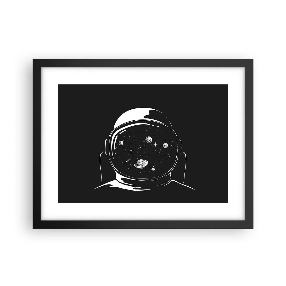 Poster in einem schwarzem Rahmen - Schöne Aussicht - 40x30 cm