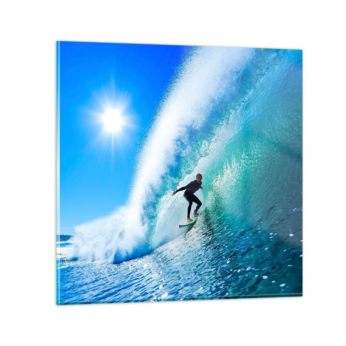 Glasbild - Bild auf glas - Durch das große Blau - 40x40 cm