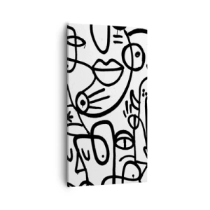 Bild auf Leinwand - Leinwandbild - Gesichter und Luftspiegelungen - 55x100 cm