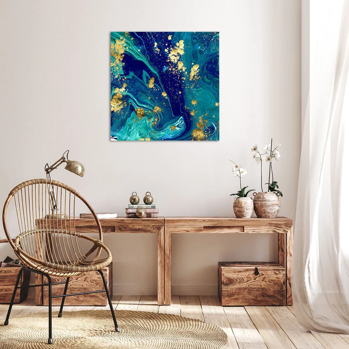 Bild auf Leinwand - Leinwandbild - Die Blütenblätter der Sonne - 40x40 cm