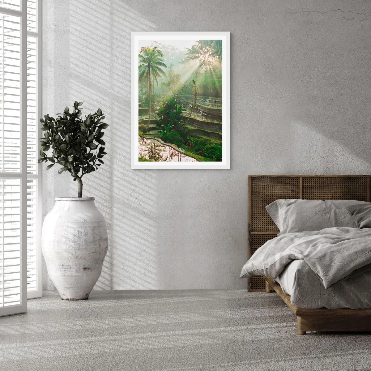 Poster in einem weißen Rahmen - In der Sonne aufwachsen - 70x100 cm