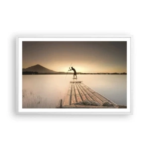 Poster in einem weißen Rahmen - Vor dem schlafen gehen - 91x61 cm