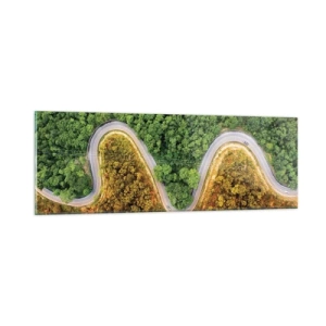 Glasbild - Bild auf glas - Grenzen und Durchbrüche - 90x30 cm