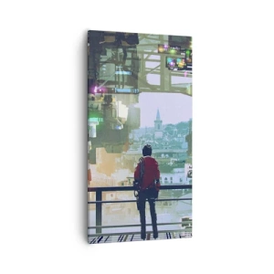 Bild auf Leinwand - Leinwandbild - Zwei Welten - 55x100 cm