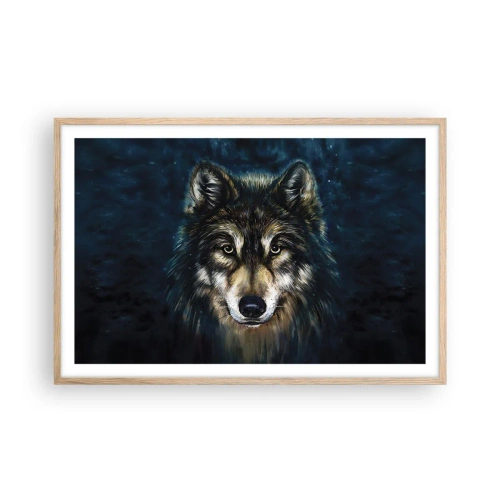 Poster in einem Rahmen aus heller Eiche - Alpha? Und Omega - 91x61 cm