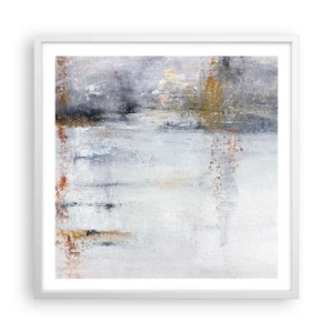 Poster in einem weißen Rahmen - Hinter dem Luftvorhang - 60x60 cm