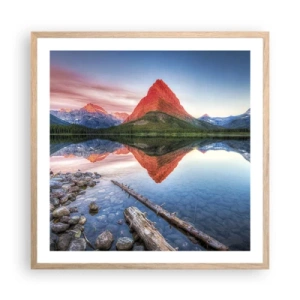 Poster in einem Rahmen aus heller Eiche - Hitze und Kälte - 60x60 cm