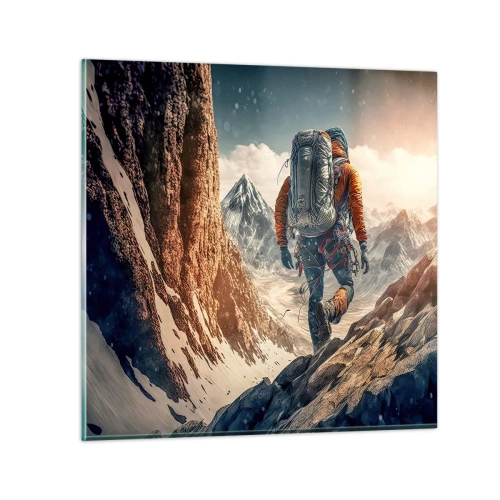 Glasbild - Bild auf glas - Einsamer Krieger - 40x40 cm